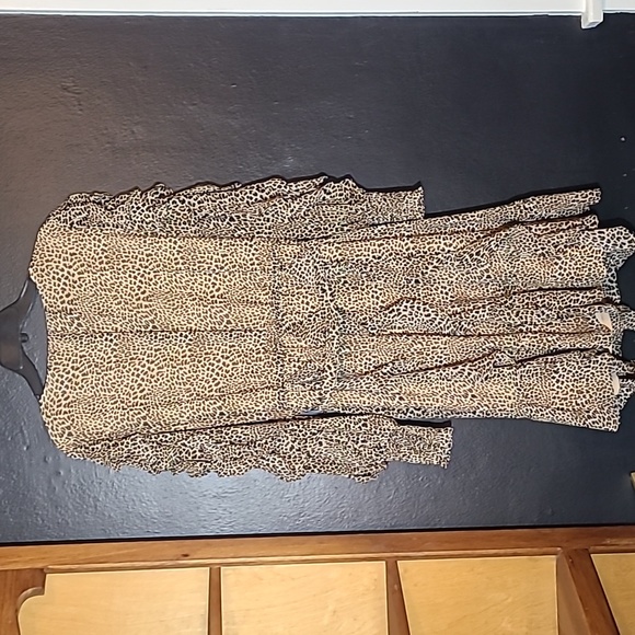 Leopard Print Ruffle Dress - Picture 2 of 4